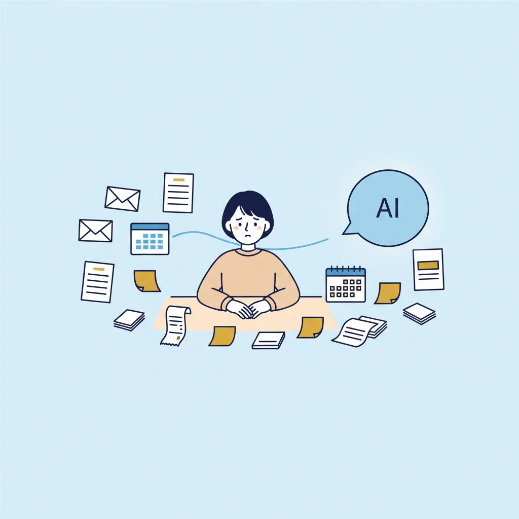 京都の中小企業がAI業務自動化の対象業務を整理するイメージ