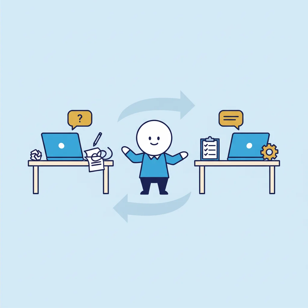 中小企業のAI活用でよくあるつまずきと回避策のイメージ