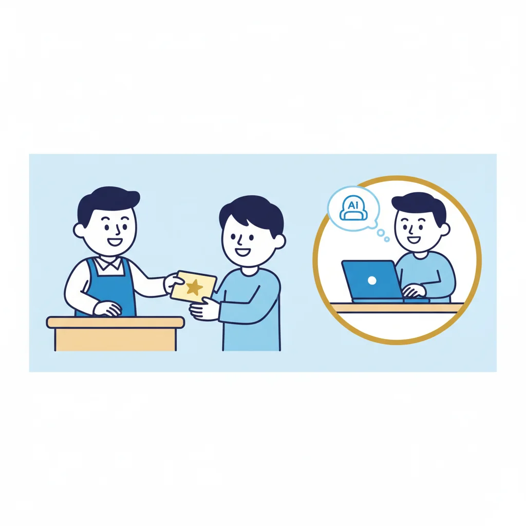 京都の店舗が口コミを集めて丁寧に返信するイメージ