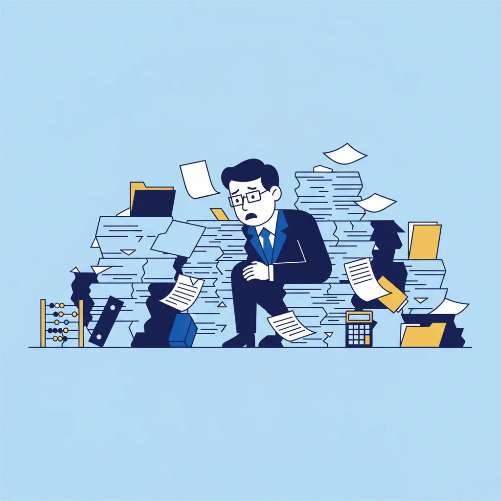 文書業務に追われる士業のイメージ