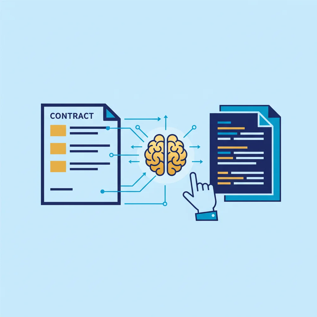 文書分析にAIを活用するイメージ